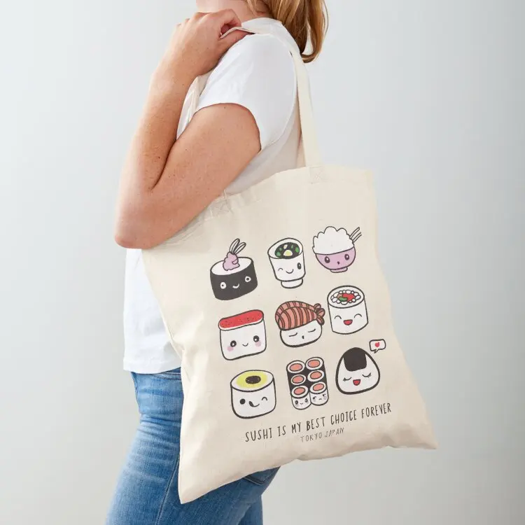 Best Choice Sushi Tote Bag Einkaufstasche mit Logo, Tragetasche für Herren und Damen