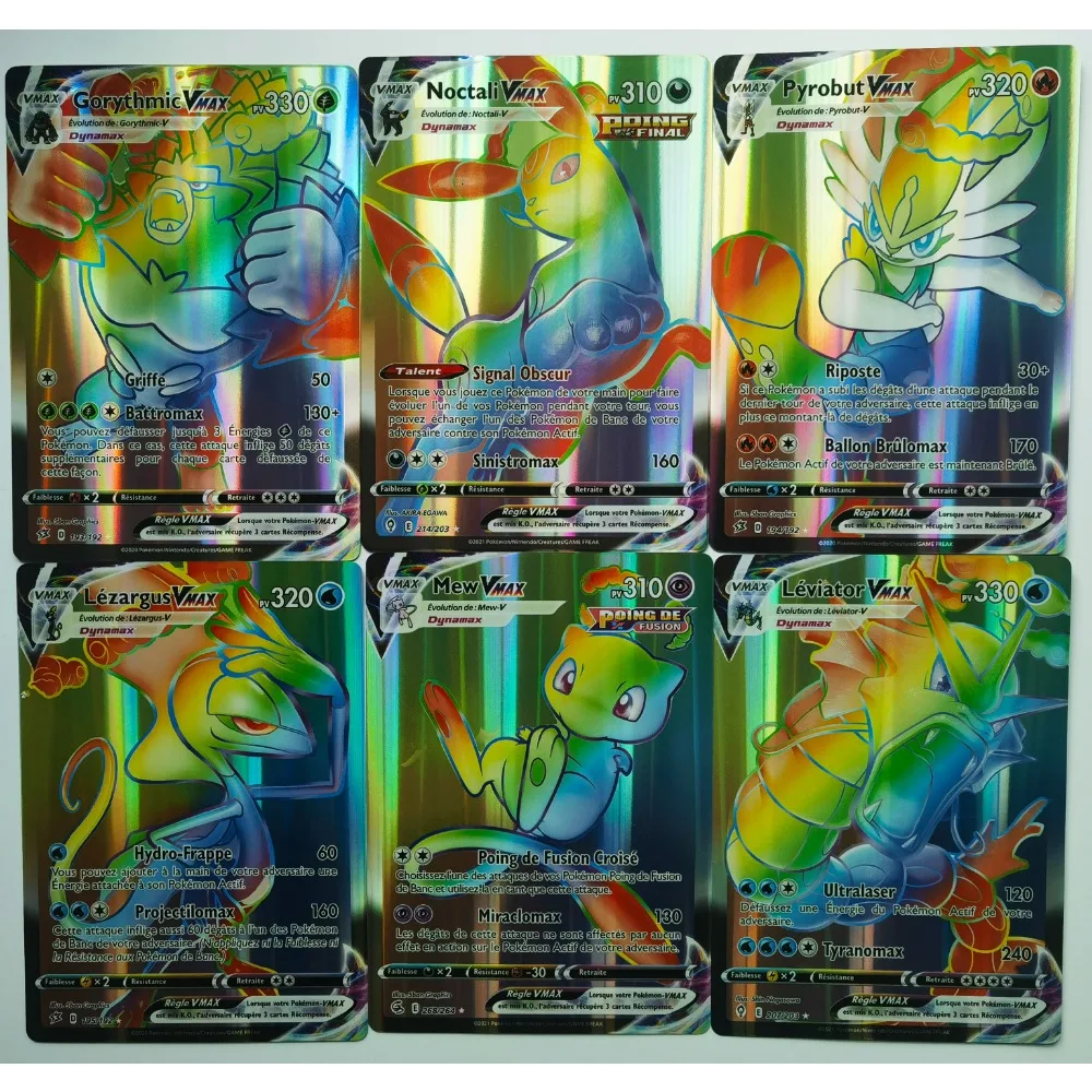 English and French Extra Large Pocket Monster Card 30 Giant Letter Cards Vmax GX Arceus Pikachu Charizard Super Shiny Rare Card