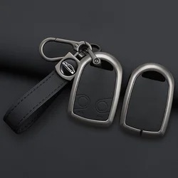 Zinc Alloy Car Fob Key Cover Rubber Case Protector Skin Shell Holder Set for DAF XF 105 XG IF Remote Keychain Truck Accessories