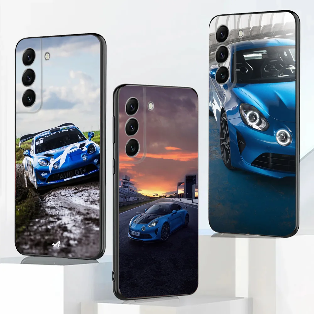 

Cool Blue A-alpinES Car Phone Case For Samsung Galaxy A20,A21s,A22,A31,A32,A52,A53,A72,73,A80,A91 Soft Black Cover