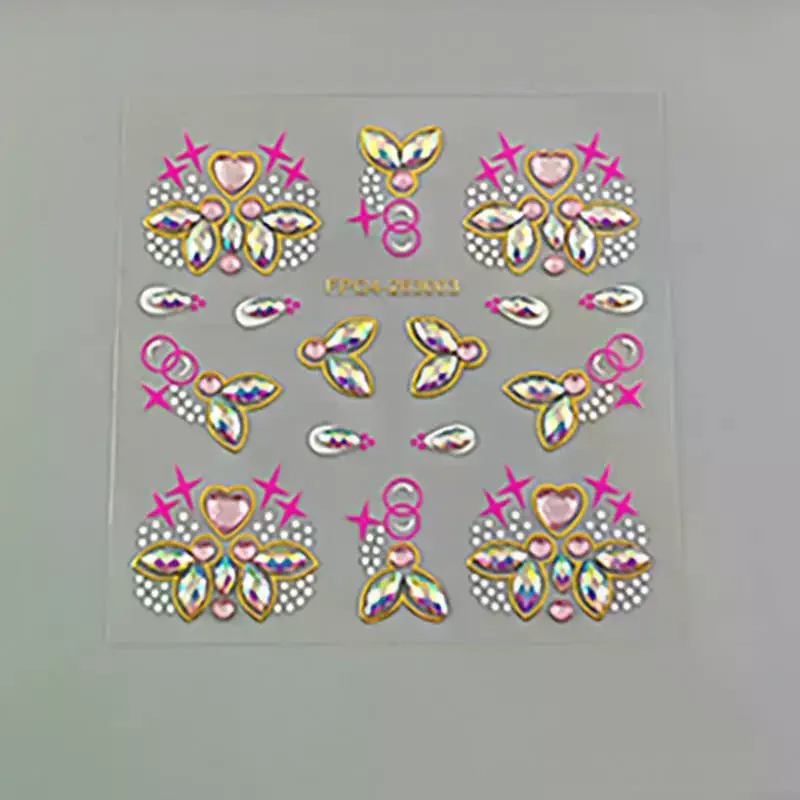 Sexy Diamond Face Tattoo Sticker Colorful Glitter Crystal Party: Decal Self-Adhesive Rhinestones Jewelry