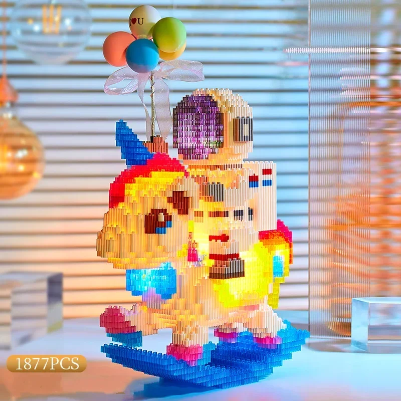 

Hot astronaut city building blocks with LED lights, religious balloons, whales, astronauts, mini diamond bricks, children's toys