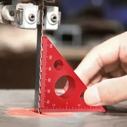 Aluminum Right Angle Ruler Woodworking Ruler Triangle Ruler Scales Machinist Carpenter's Square Height Measuring Tools Gauge