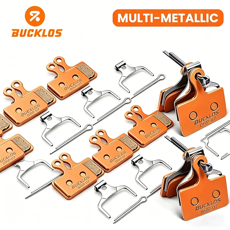 

BUCKLOS MTB Brake Pads for SHIMANO K05S Multi-metallic Bicycle Disk Brake Pad Low-Noise Wear-Resistant Brake Disc Pad for M9110