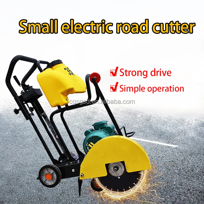 Hot selling Concrete cutter 8cm cutting depth with 350mm blade Handhold Asphalt Concrete Cutting machine