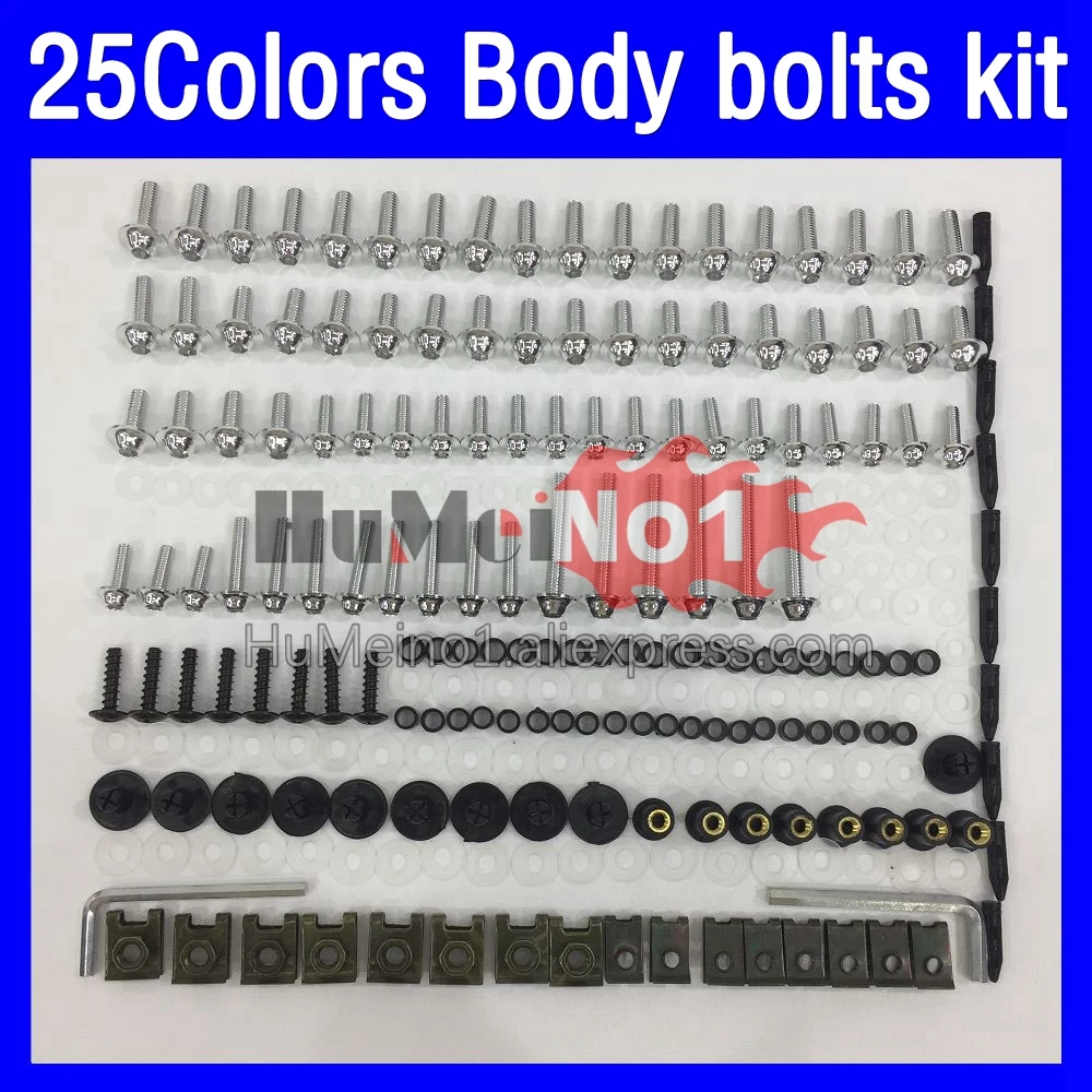 268ps Fairing bolts full screw kit For KAWASAKI NINJA ZXR 250 ZXR250 1991 1992 1993 94 1995 1996 1997 1998 Body bolt screws Nuts