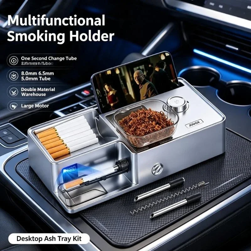 Sensor Controlled Electric Injector Loads Tobacco Into Three Size Tubes For Stable Household Hand Rolling Production