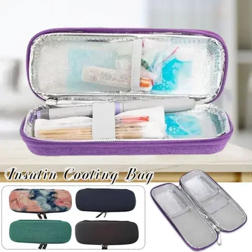 

Diabetic Insulin Cooling Bag Pocket Pill Protector without Gel Cooler Insulation Pouch Medicla Kit Organiser Waterproof Oxford