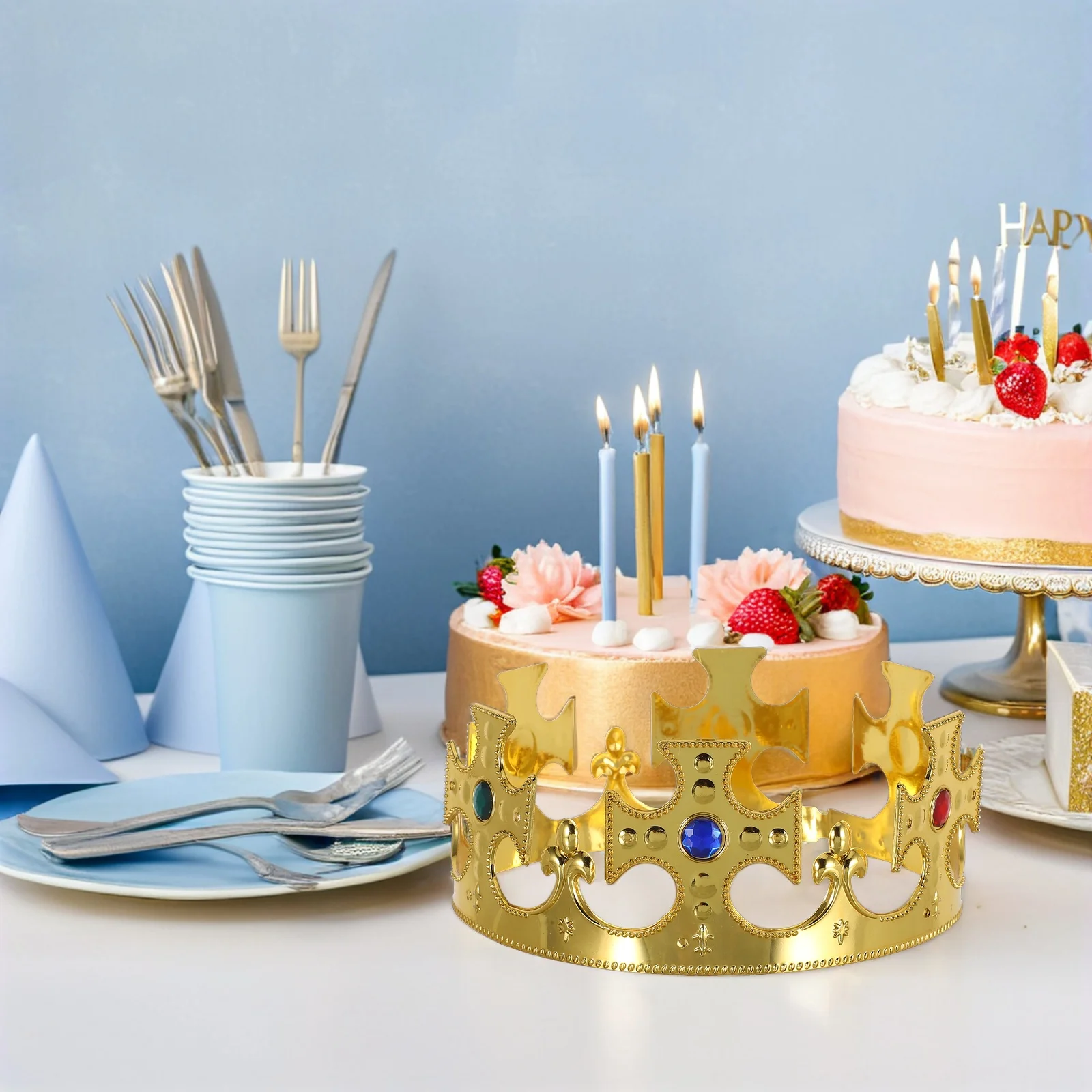 

2 Pcs Birthday Crown The Party Tiaras Halloween Crowns Kids Prince Child Toddler