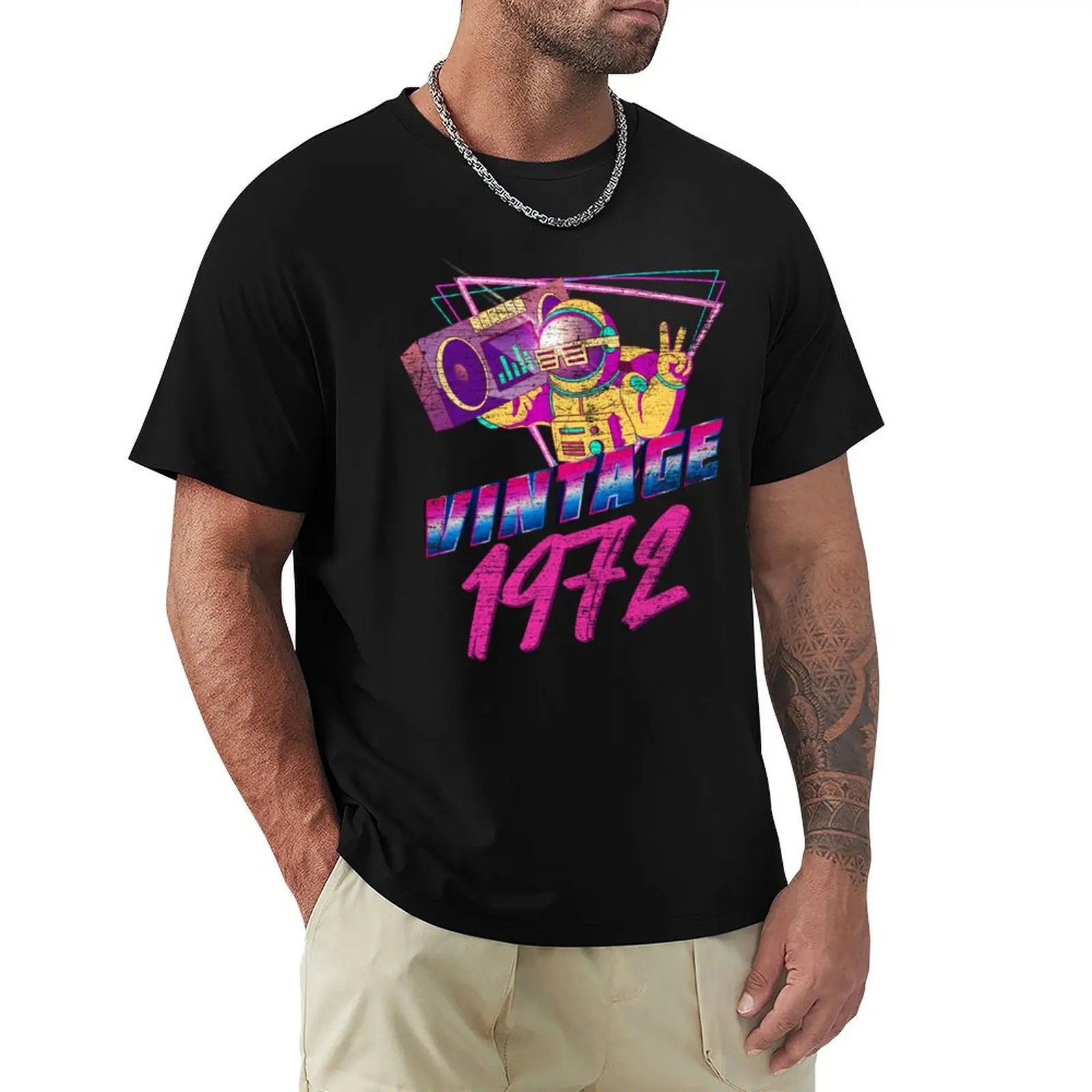 

50th Birthday Gifts Vintage 1972 T-Shirt baggy shirts customizeds new gifts and t-shirts men workout shirt