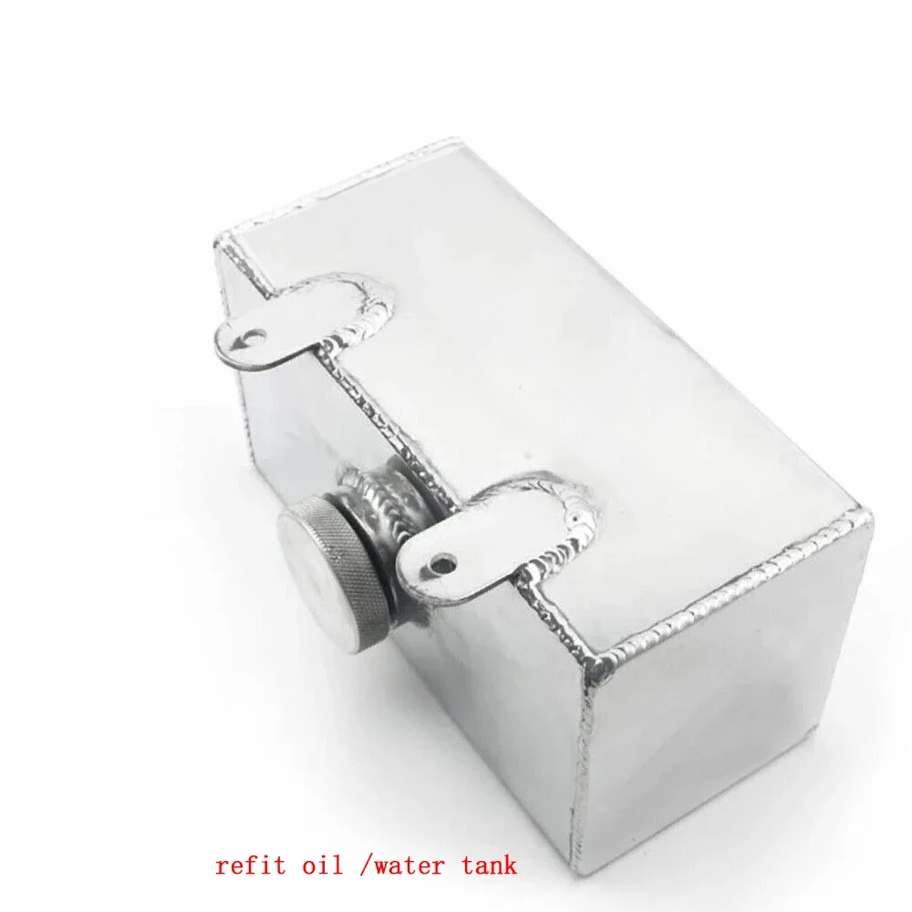 Windscreen Washer Bottle Universal 2L Aluminum Washer Fluid Reservoir Easy Installation Polished Intercooler Spray Tank Parts