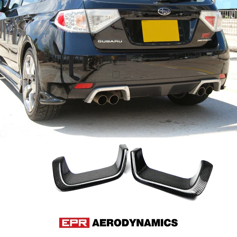 Car Accessories For Impreza GRB GRF 10 Hatch Carbon Fiber OEM Style Rear Bumper Exhaust Heat Shield Glossy Fibre Heatshield