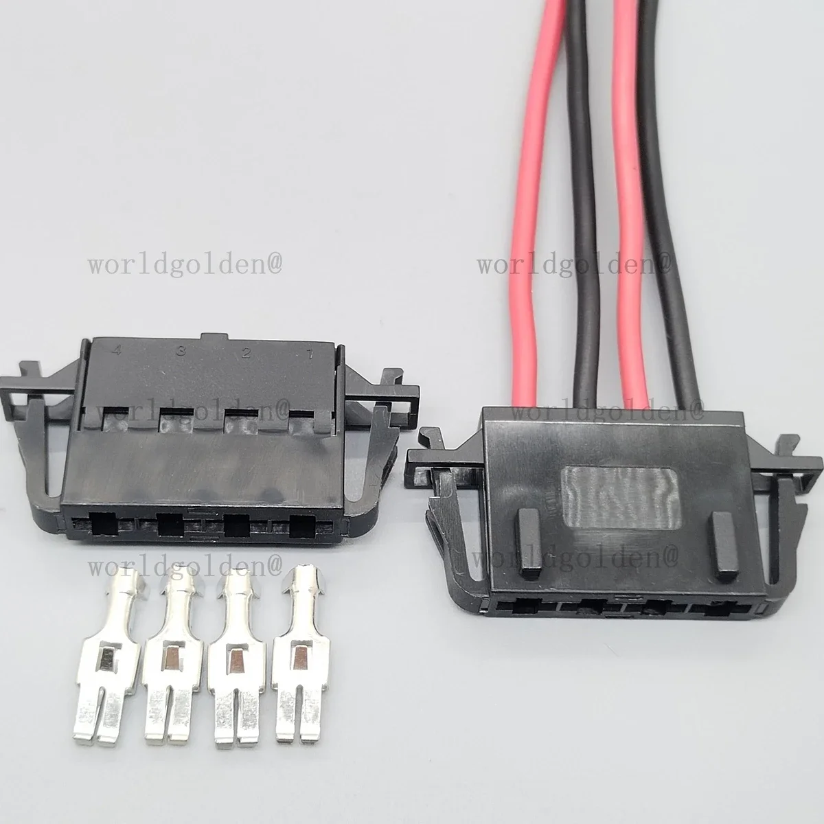 4P Blower Motor Resistor Female Plug 1J0 972 754 car connector for VW Audi Seat Skoda Auto Harness Repair