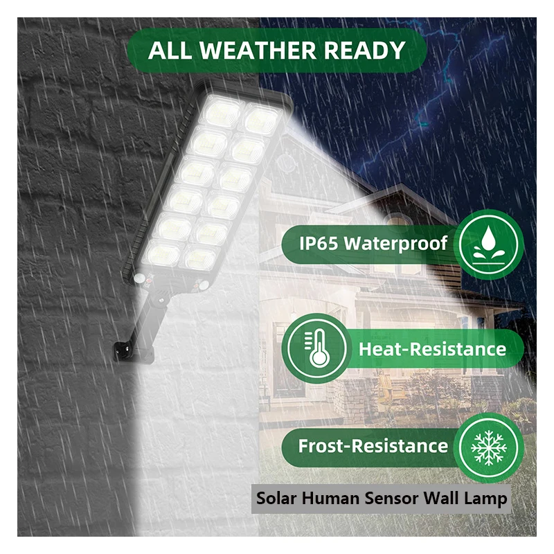 أضواء الأضواء الشمسية في الهواء الطلق مصابيح الحديقة السوبر مشرق في الهواء الطلق إضاءة مقاومة للماء أضواء الشوارع الإنسان المزدوج الاستشعار الجدار الشمعدان