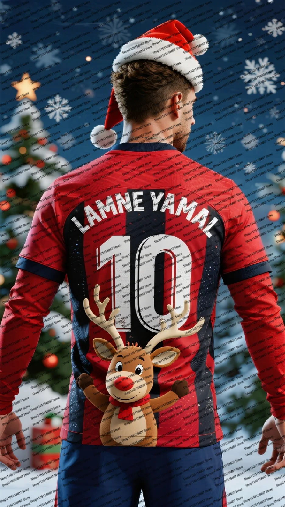 

In 2026, Yamal Fashion's 3D Printed Christmas Limited Edition Sports Football Jerseys and Parent-child Outfits Are Selling Well