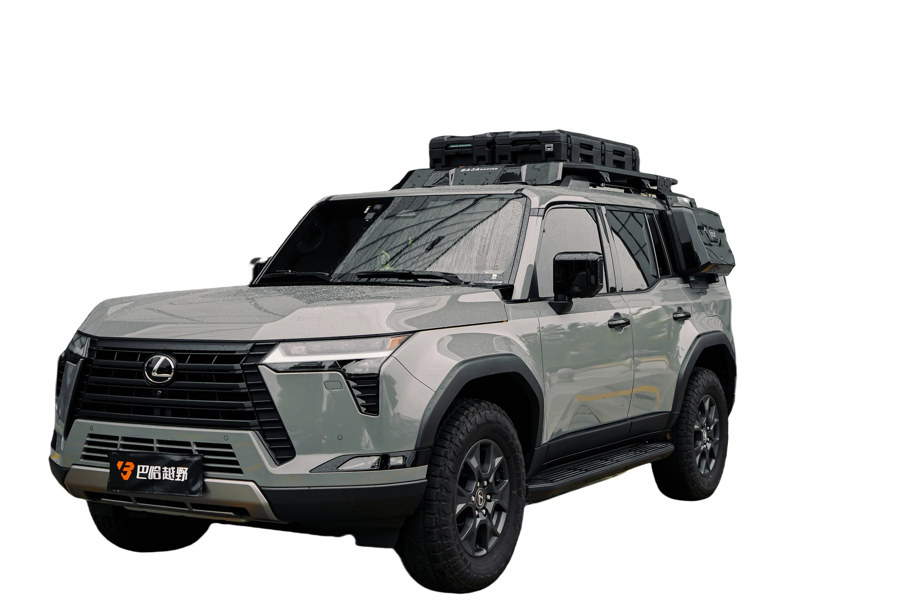 CAR ROOF RACK ROOF PLATFORM FLAT PLATFORM & SIDE LADDER & SIDE STORAGE BOX In Aluminium Perfect FIT For LEXUS GX550 2024+ - Image 6