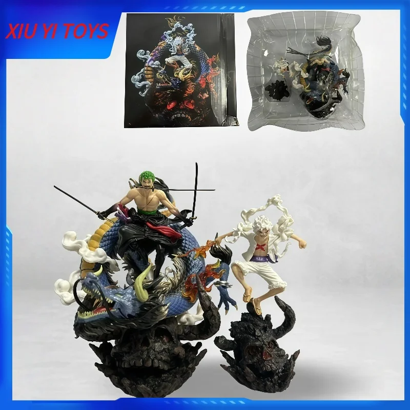 

Anime One Piece Luffy Gear 5 Nika Zoro Vs Kaido Anime Figure Action Figurine Collection Model Toys Statue Kids Christmas Gifts