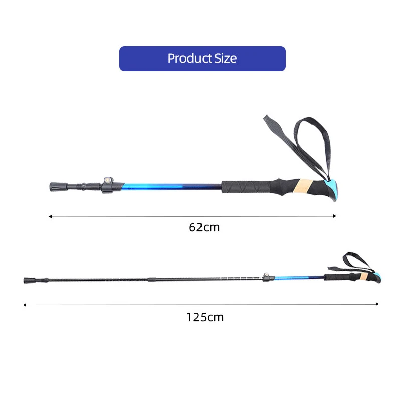 Factory Price Trekking Poles Aluminium With Inner Lock System For Hiking Wholesale