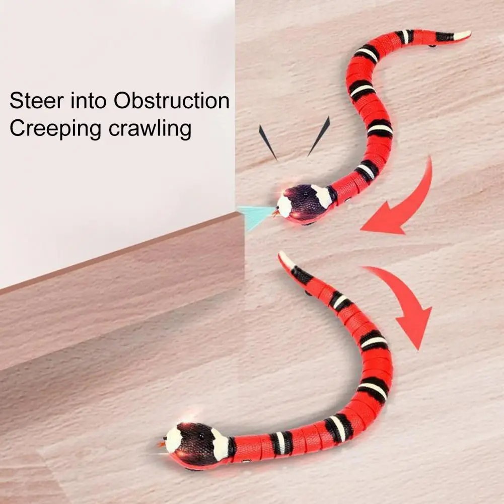 

Snake Interactive Toy Realistic USB Rechargeable Moving Electric Tricky Snake Cat Toy 75mAh Snake Tease Toy Pet Supplies