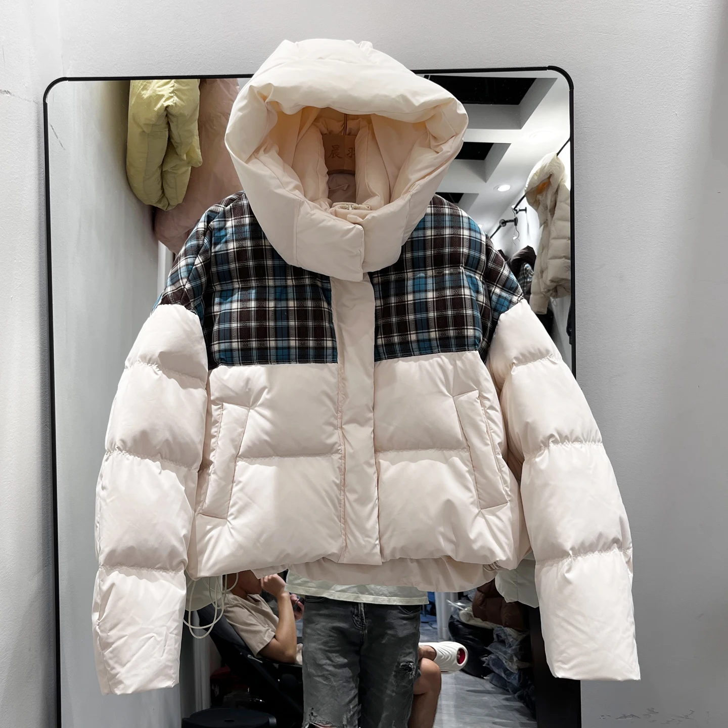 

Зимний короткий пуховик с капюшоном в сетку, женские толстые теплые пушистые куртки на молнии, женские пуховые куртки на белом утином пуху, верхняя одежда Parker