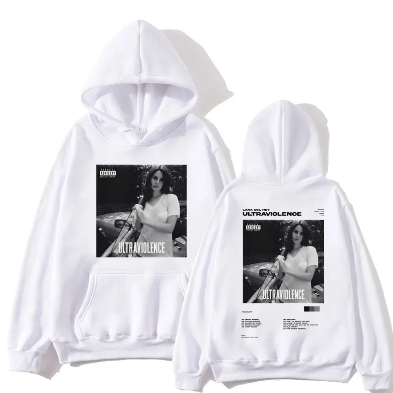 Singer Lana Del Rey Hoodies Ultraviolence Music Ablum Print Hoody Men Women Hip Hop Retro Long Sleeve hoodie Streetwear Pullover