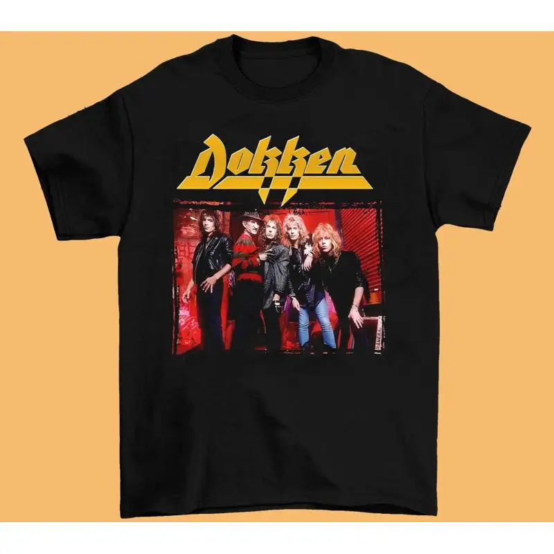Raro Dokken Band 90S Vintage negro talla S a 4Xl Camiseta de algodón