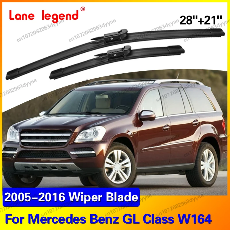 

For Mercedes Benz GL Class W164 2005 - 2016 LHD Front Windshield Wiper Blades 2pcs Windscreen Window Accessories 2006 2011 2015