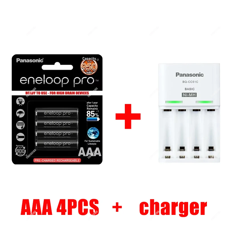 Originele Panasonic Eneloop Pro 950mAh AAA-batterij voor zaklamp speelgoedcamera Vooraf opgeladen oplaadbare batterijen met hoge capaciteit