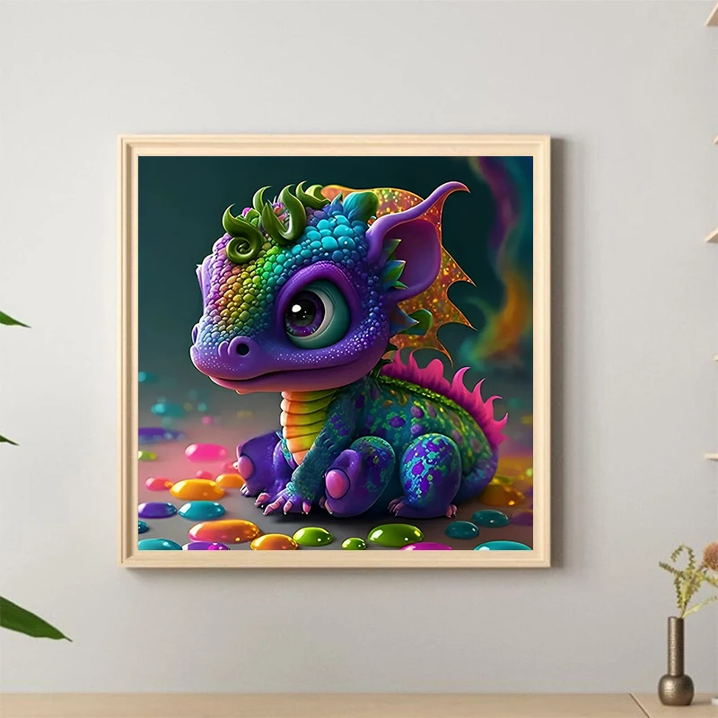 Dragon Pattern Diamond Painting Set 5D Diamond Art Set, Painting Art and Crafts with Diamonds and Gems Home Wall Decoration.