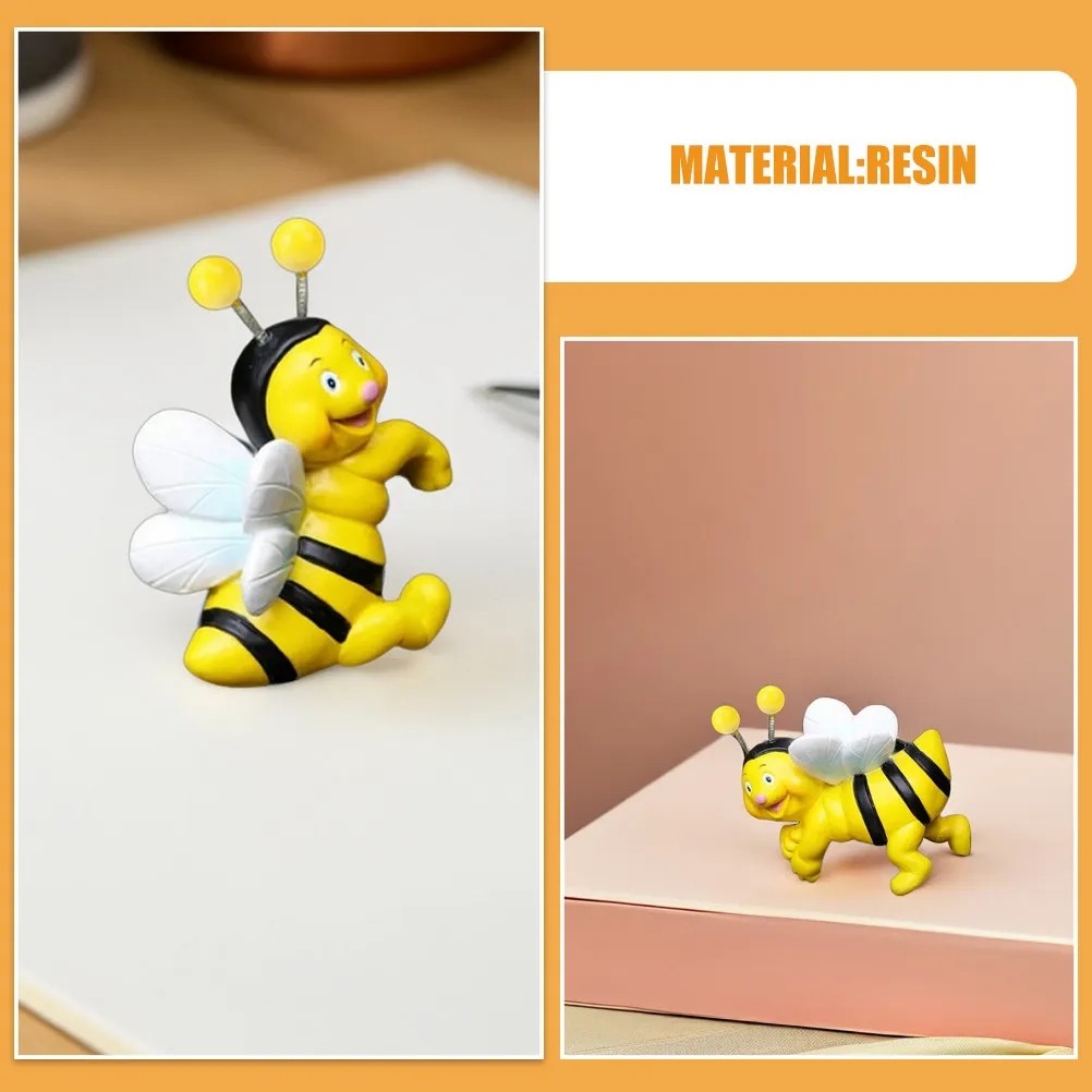 2Pair Hanging Bee Resin Statue Flower Pot Decor Climbing Design Space Saving Garden Ornament Balcony Patio Lawn Fence Home Decor