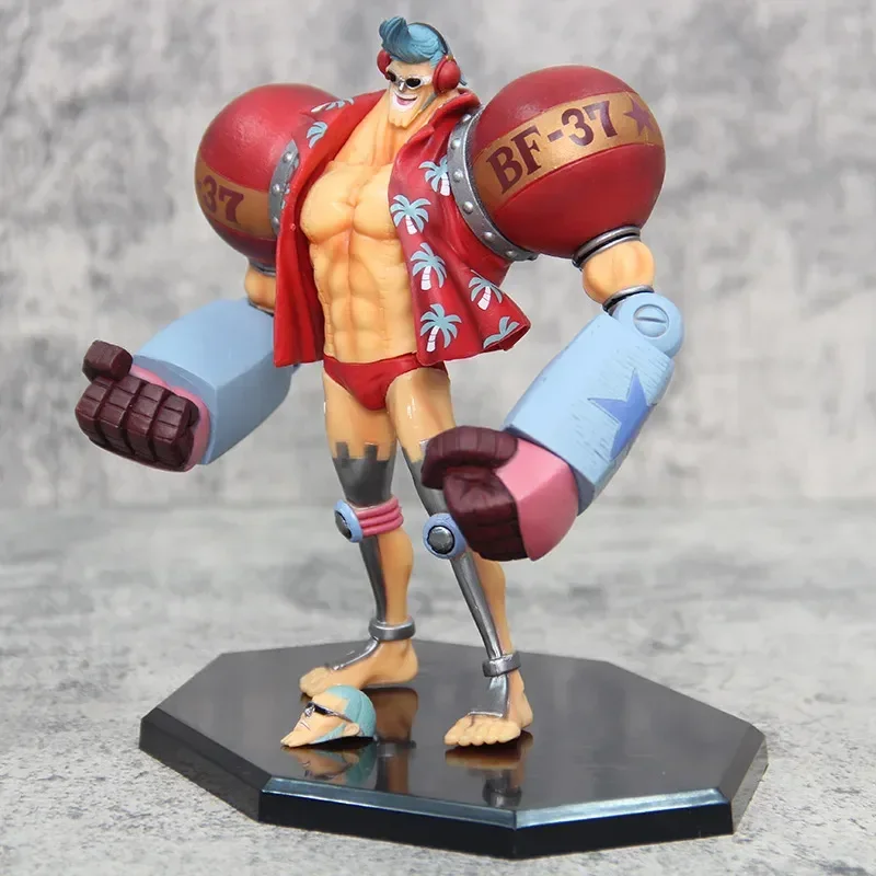Figurka Anime One Piece 18cm Gk Franky Figurki Akcji Podwójna Głowa Wymienne Pvc Kolekcjonerskie Ozdoby Dekoracja Zabawka Prezent ﻿