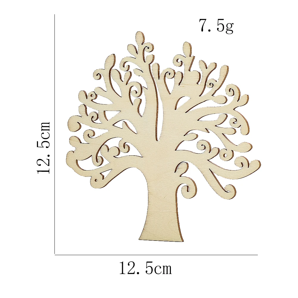 6 sztuk puste drewniane drzewo życia wiszące dekoracje wycięcie drzewo genealogiczne niedokończone ozdoby Xmas DIY malowanie rzemiosło Scrapbooking