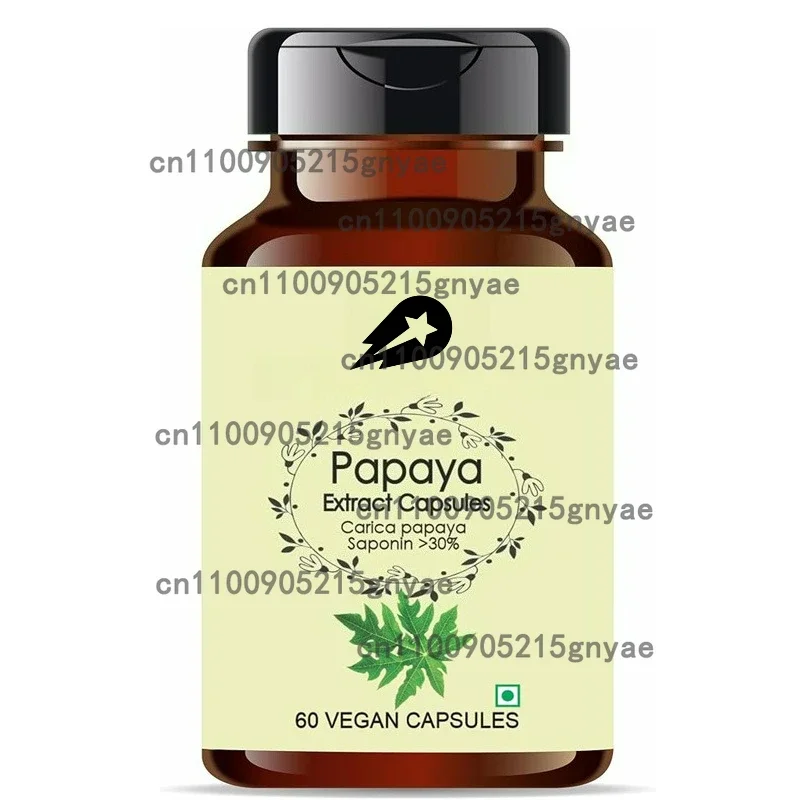 

Papaya Leaf Extract Digestive Enzyme 60 Vegetarian Capsules Blood Plate, Bone Marrow, and Robust Support Immune Intestine