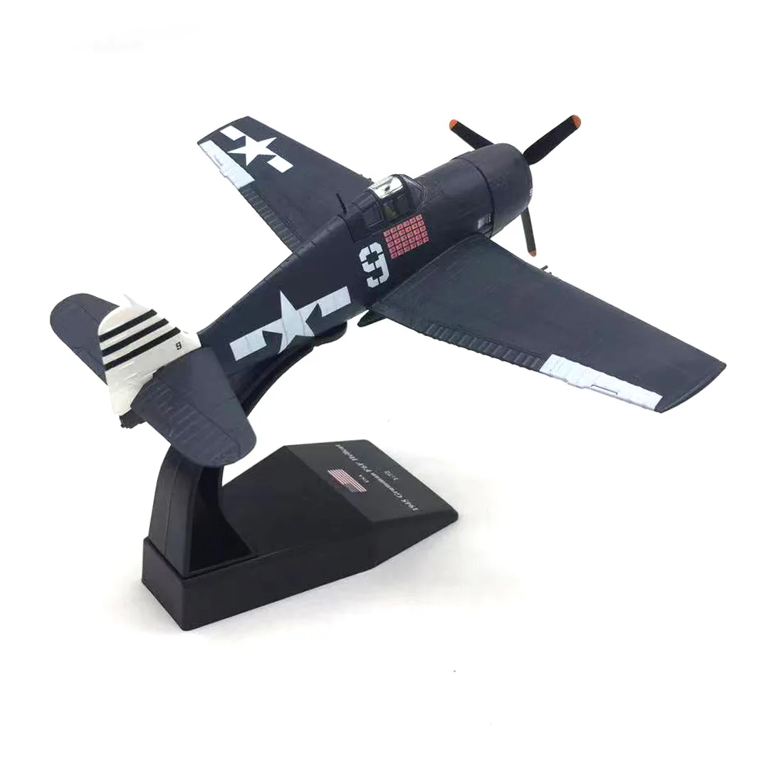 1:72 Scale F6F Hellcat Fighter Model and Display Stand Collectible Gifts F-6F Alloy Airplane Model Mini Decoration Home