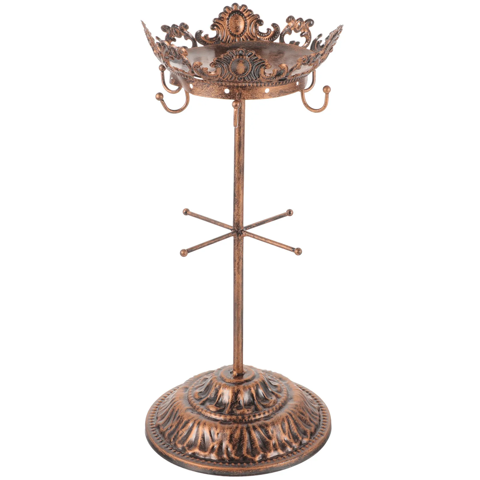 Double Layer Iron Jewelry Rack Desktop Storage Stand Metal Holder Organizer Display for Dressing Table Bedroom