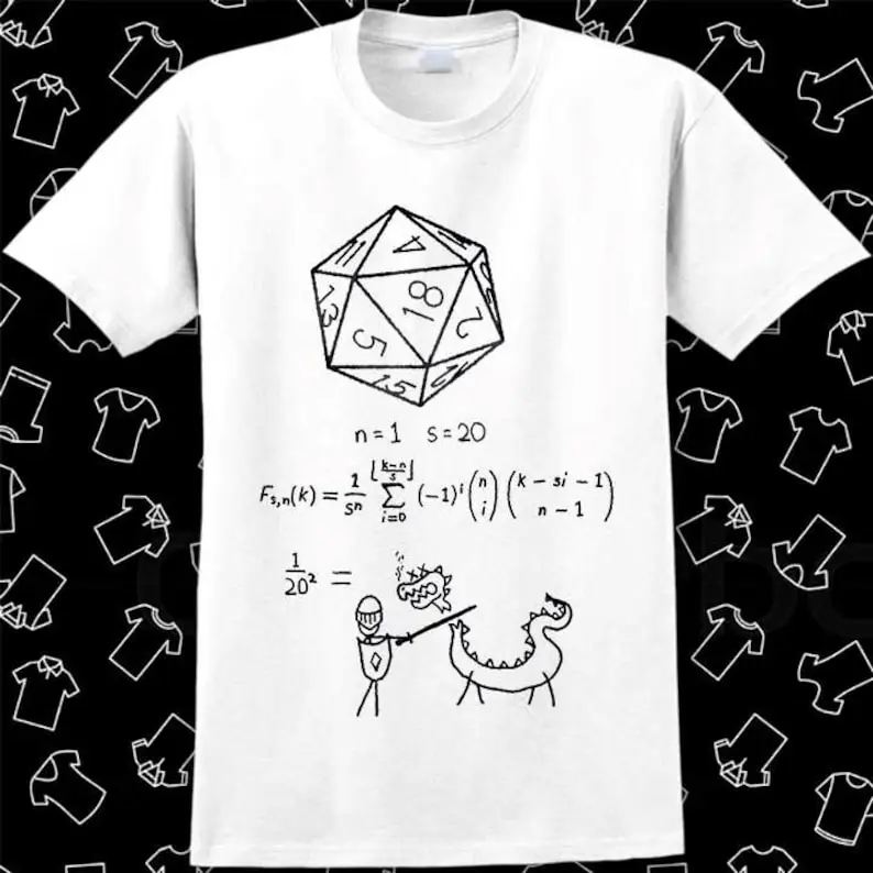 

The Science of 20 Sided Dice DnD D20 T Shirt Meme Gift Funny Vintage Style Unisex Gamer Cult Movie Music Top Mens Womens Adult T