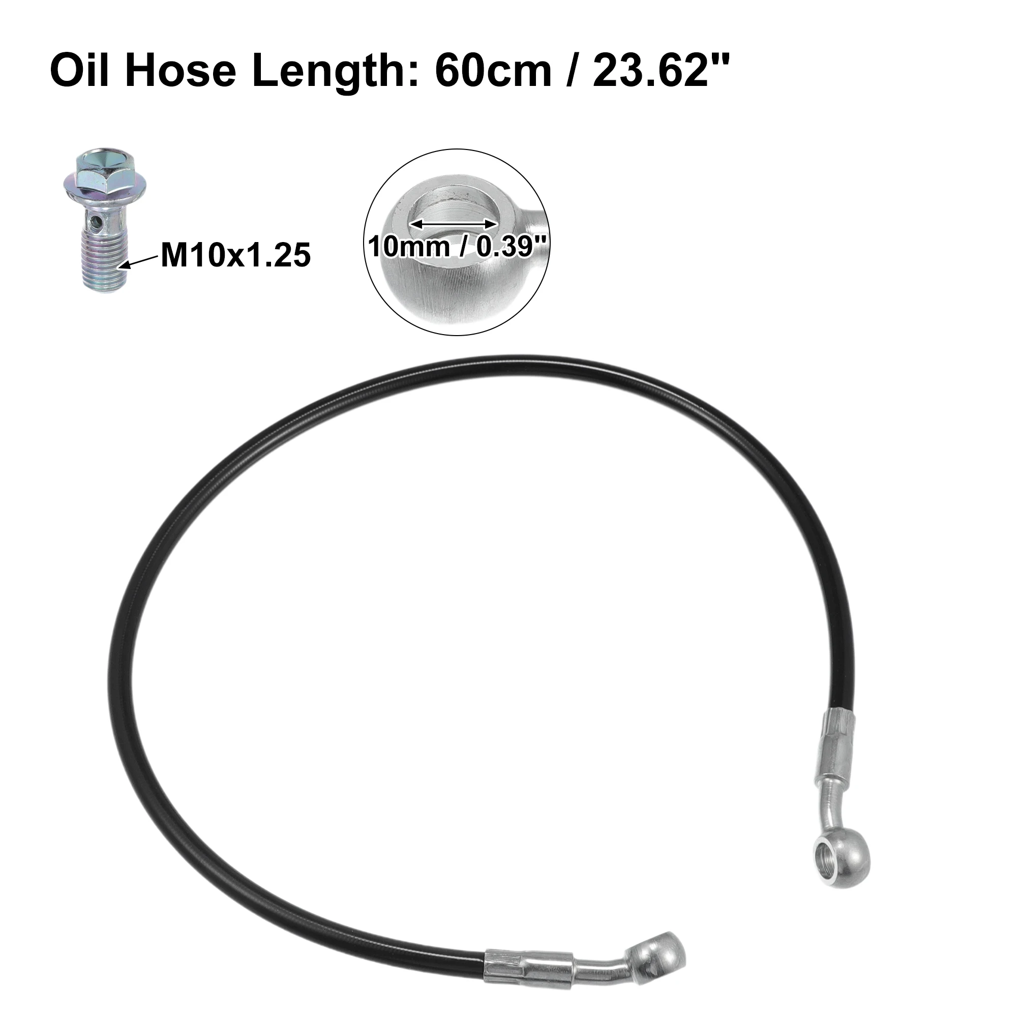 Motoforti 30/50/60/80/90/100/110/150/180/200/220 cm Bremsschlauch Motorrad hydraulische Bremsleitung Ölschlauch Rohr Fahrrad 1 Set