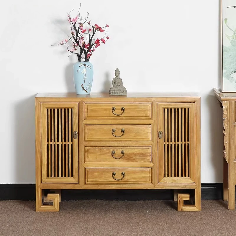 

Входной шкафчик Zen из цельного дерева, современный простой многофункциональный шкафчик