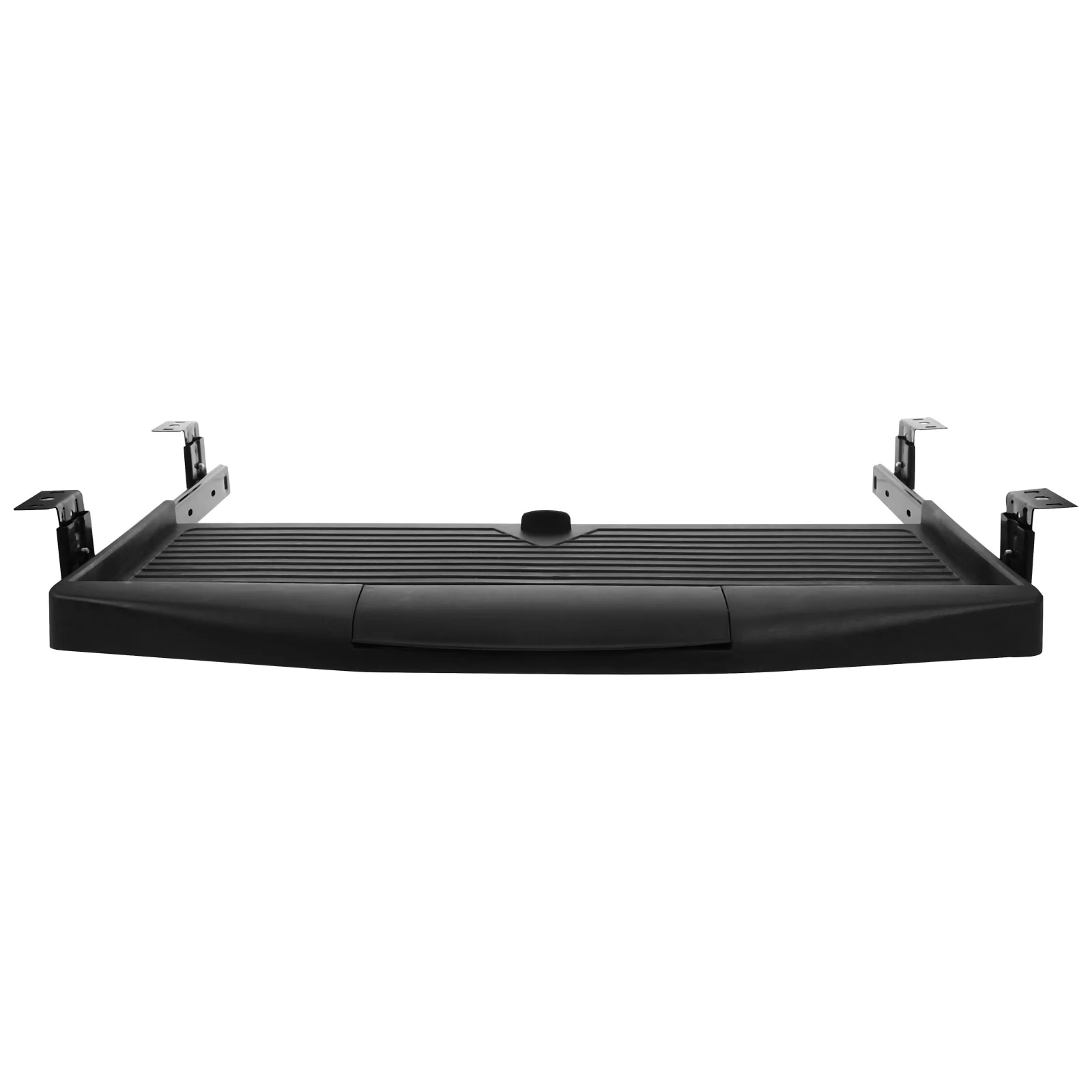 Bandejas Soporte ajustable Plataforma deslizante Teclado Cajón Extensor de escritura Soporte negro Tirar debajo del escritorio Oficina