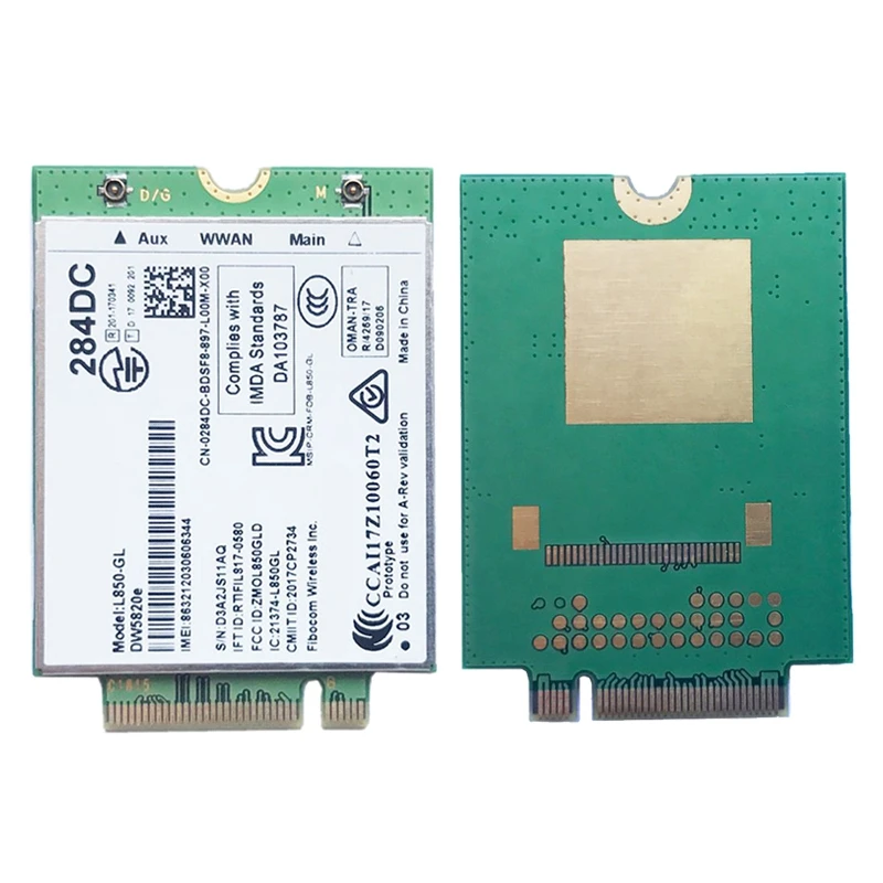 Available DW5820E L850-GL LTE 4G Card Module 0284DC 284DC for Dell Laptop 3500 5400