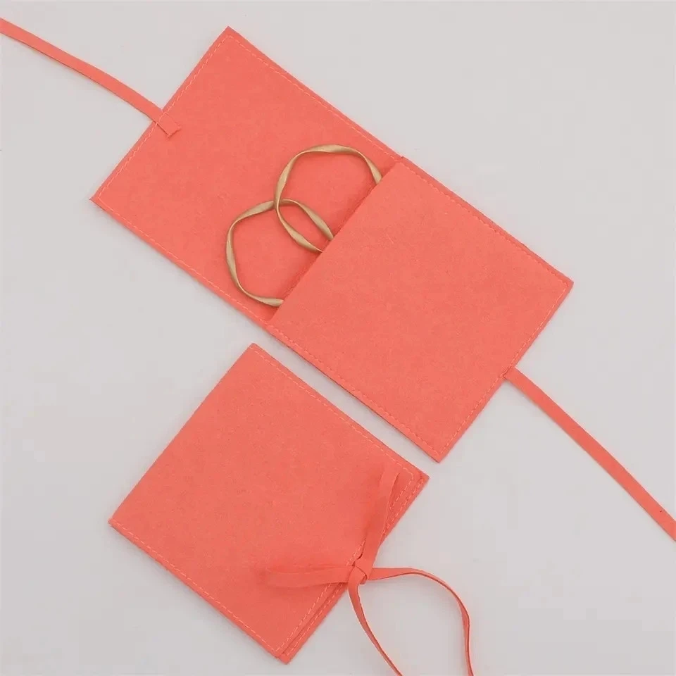 

Small Drawstring Gift Bags Light Purple Jewerly Necklace Ring Packaging Pouches Chic Microfiber Envelope Fodable Storage Bags