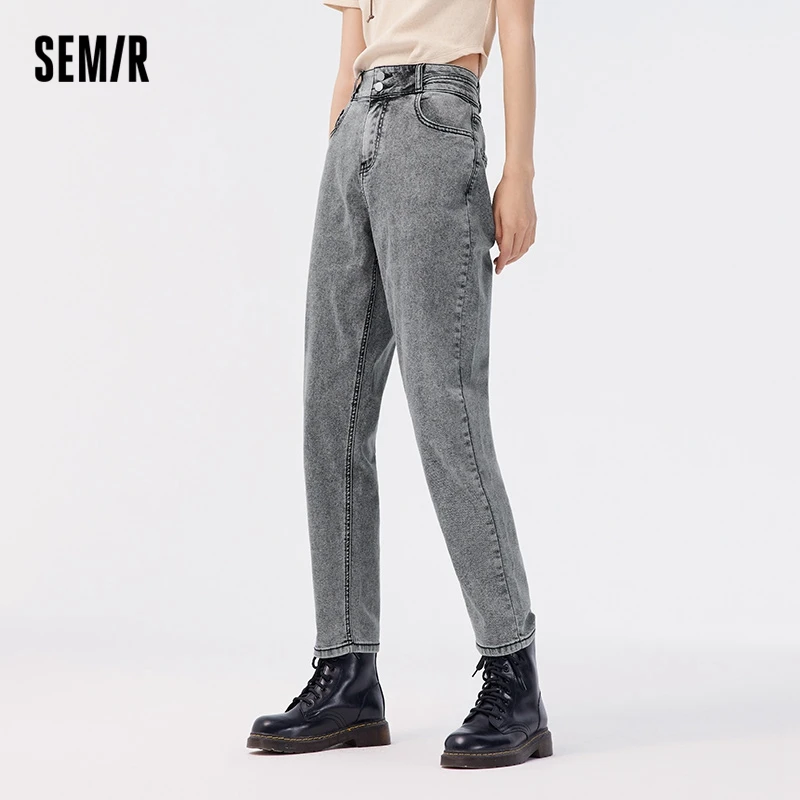 

Semir Jeans Women High Waisted Tapered Pants Summer Cropped Pants Chic 2024 New Arrival