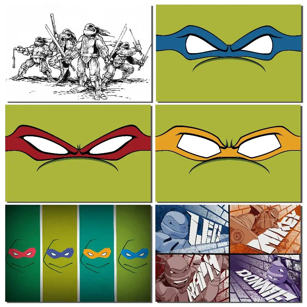Anime N-Ninja Turtles Niedliche Fotografie-Hintergründe Fotohintergrund Tapete Studio Wasserdichte Produkte Fotografische Requisiten