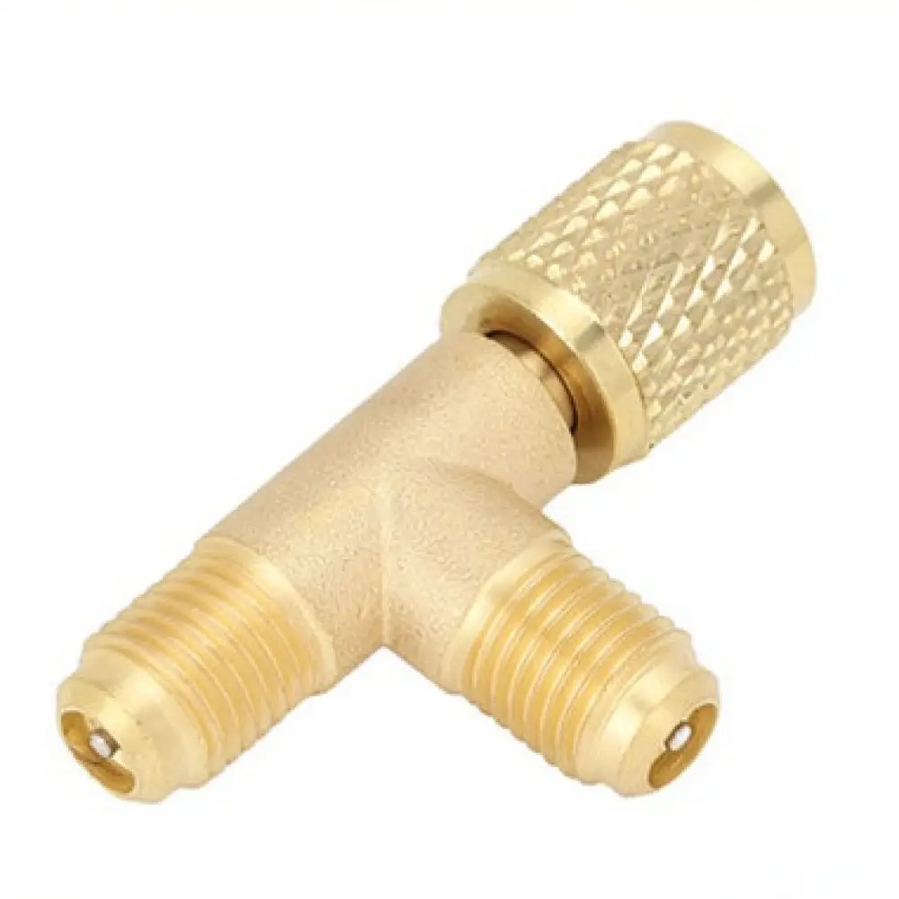 AC Charging Hose Adapter 1/4 SAE Connector For R12 R22 R134a HVAC Cooling System Service Maintenance Repair Tool