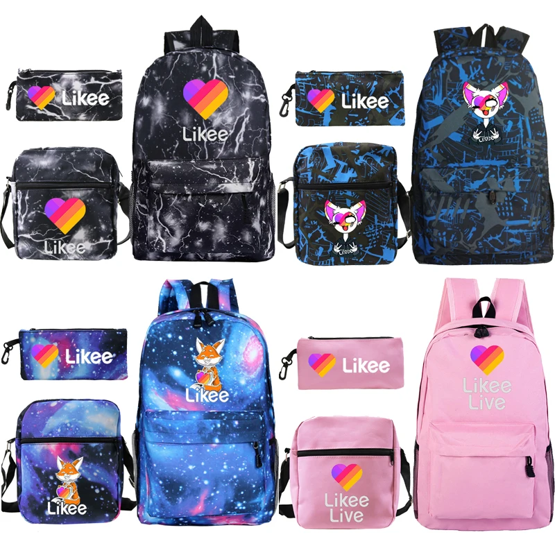 

Mochilas LIKEE Backpack For Girls Boys School Bags Bookbag Rucksack 3pcs/set LIKEE Knapsacks Back To School Gift Schoolbags