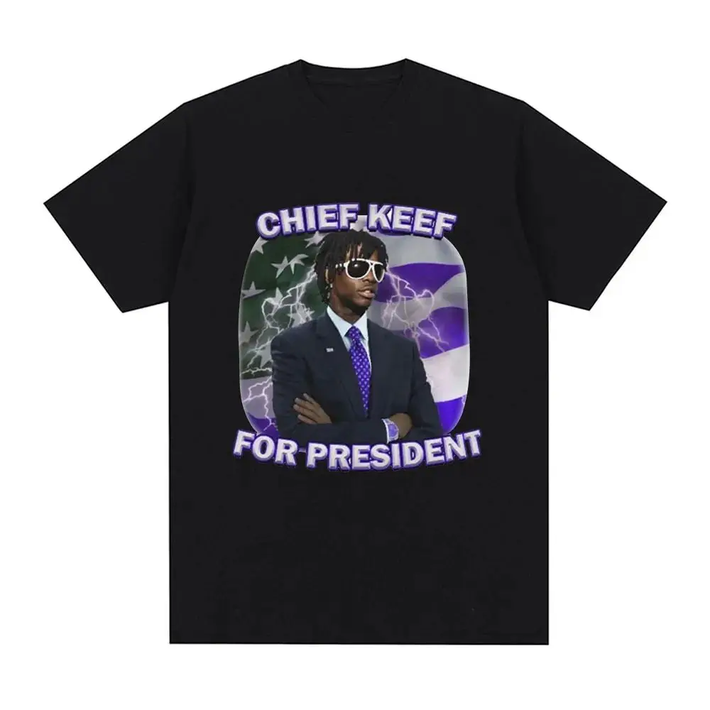 I Love Chief Keef T-Shirt Mode Lässig Kurzarm Vintage Gothic Oversized Print T-Shirts Hip Hop Lose Streetwear Unisex – Detail 21