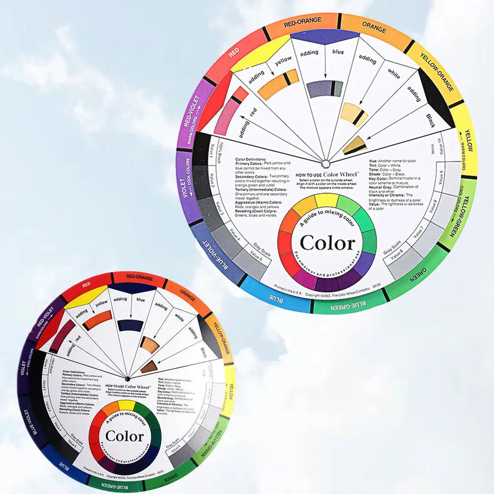 2 pcs Acrylic Color Cards Seasonal Guide Portable Makeup Halloween Christmas New Year Color Wheel Chart Makeup Color Wheel Nail
