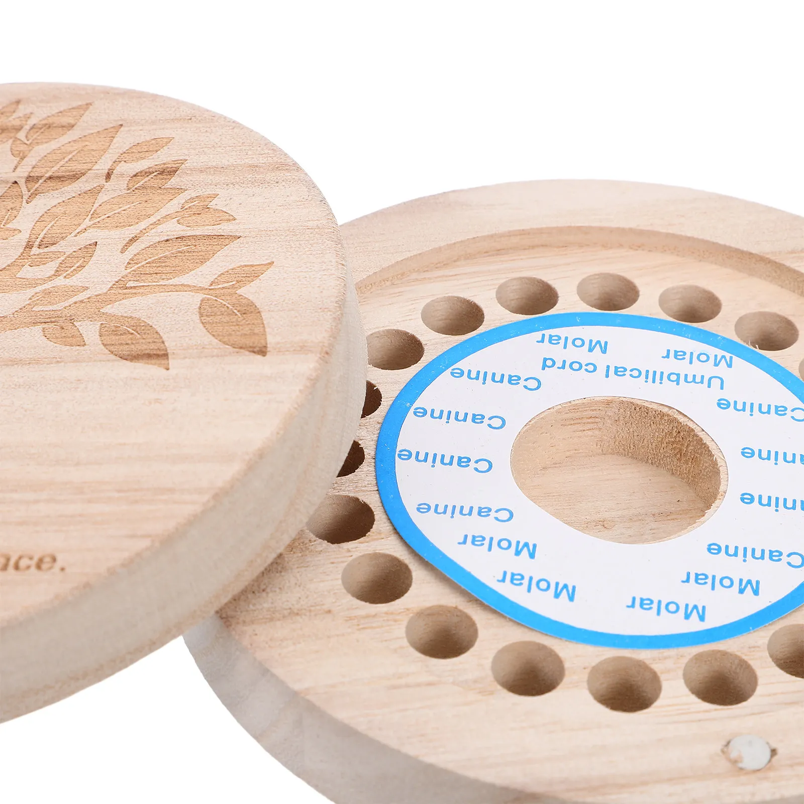 Natural Wood Baby Teeth Storage Box Commemorative Keepsake for Newborns Teeth Hair Collection Lightweight Safe Smooth Surface