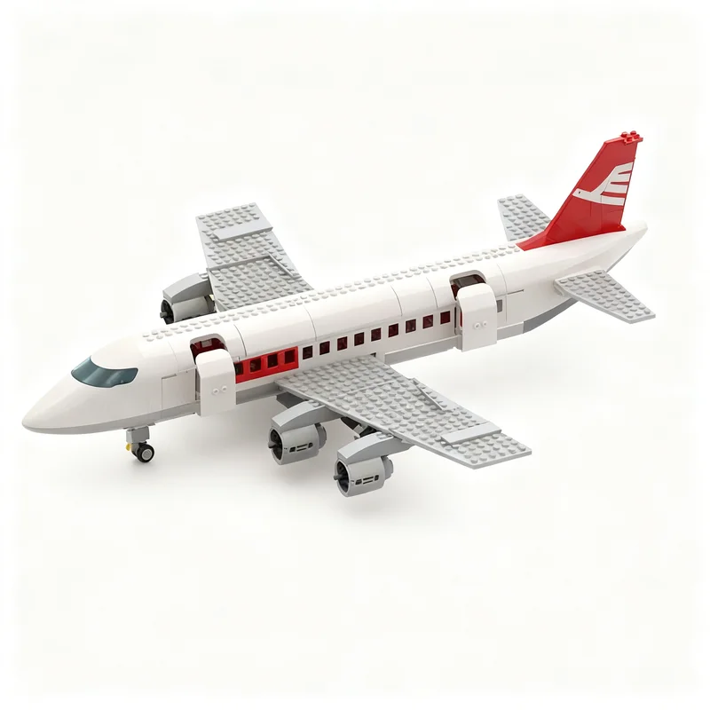 312pcs MOC City Airport Airbus Model Building Blocks Construction Toy Christmas Gifts Assemble DIY Creative Idea Education Brick