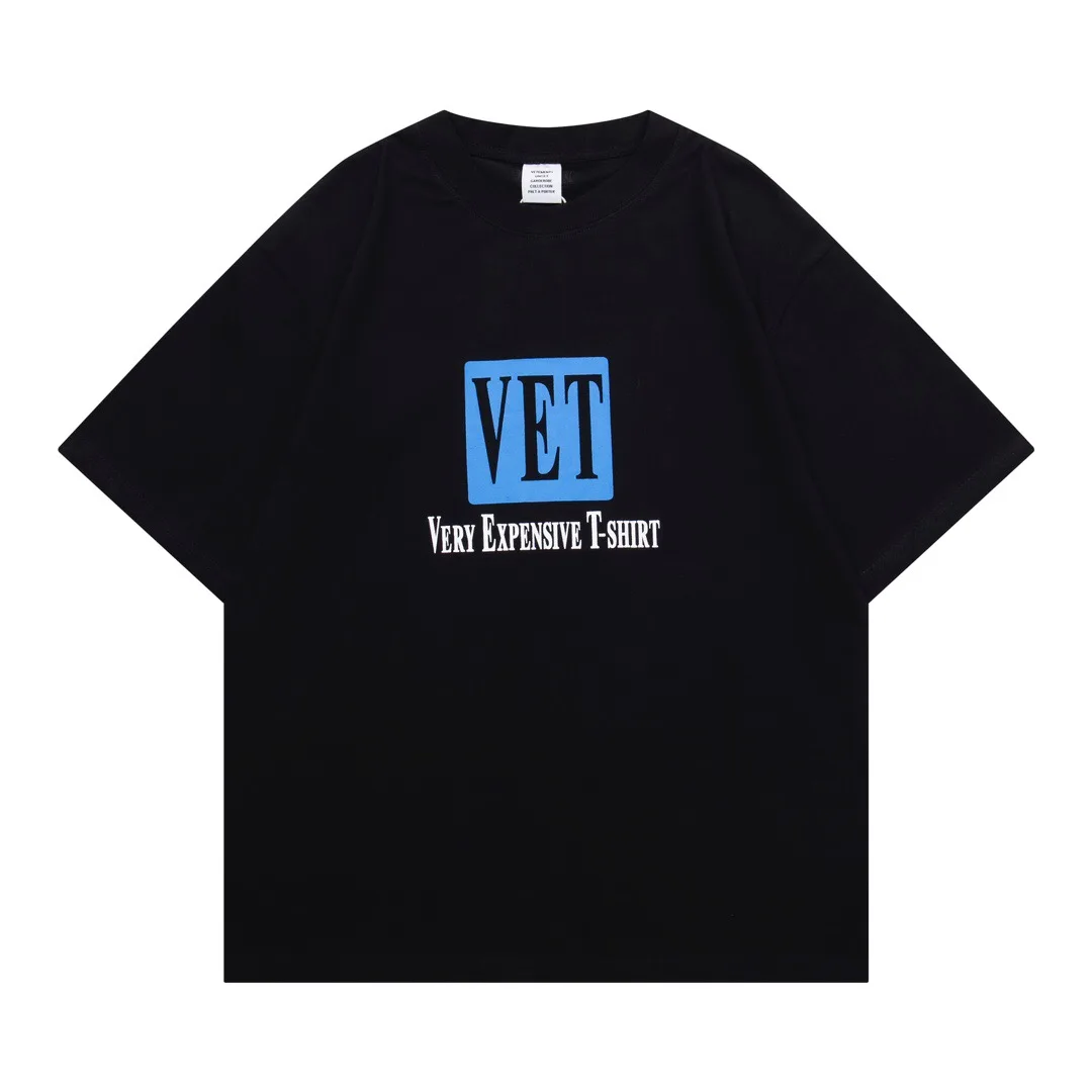 VTM/ Viteme 25SS New VET Letter-printed Men\'s and Women\'s Loose Short Sleeve T-shirt High Quality Luxury Brand